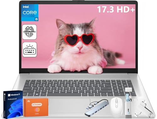 HP 17 Inch Business Laptop, Intel i5-1334U(Up to 4.6 GHz), 17.3" HD+ BrightView 250 nits, Wi-Fi 6, 64GB RAM, 2TB SSD, 128 GB USB