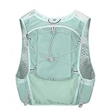 Lightweight Running Vest Backpack for Men & Women, Breathable Water-Resistant Trail Running Pack with Arc Shoulder Straps, Outdoor Cycling Hiking Marathon Backpack ((Green)