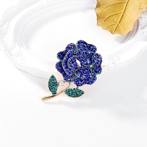 Image of Rhinestone Flower Pin Camellia Drop Oil Brooch Big Large Rose Bouquet Brooch Pin Pearl Daisy Peony Brooch Lapel Pins Elegant Clothing Hat Bag Skirt Accessories for Women