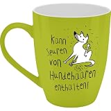 GRUSS & CO Kubek z motywem sierści psa | filiżanka z sentencją, porcelana New Bone China, 35 cl, z upominkową kulką kąpielową, zabawny prezent, urodziny | 74216