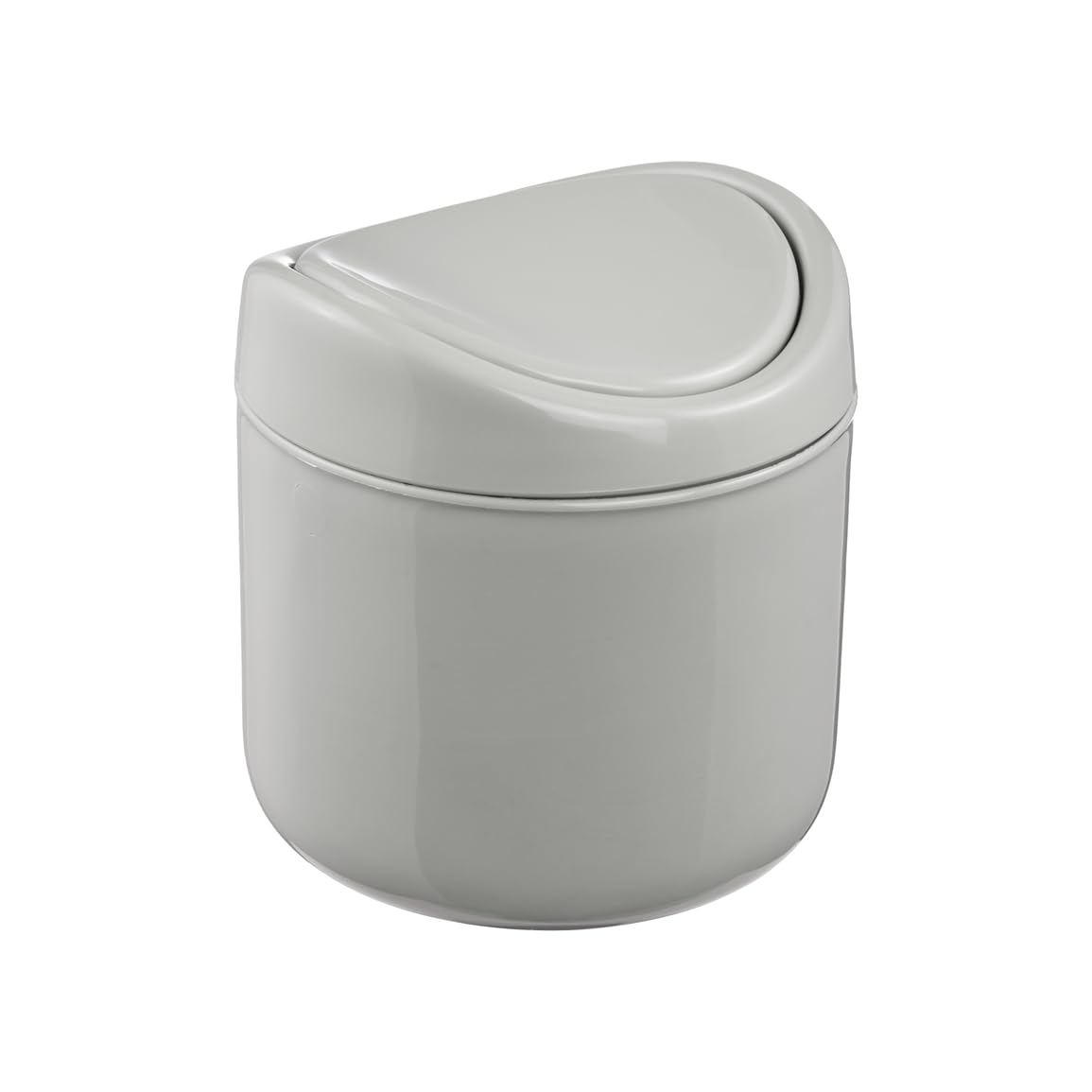 Poubelle Bio Svenja 1,3L Keeeper - Couvercle Basculant - Plastique 100% Recyclé - Gris - Pour Cuisine, Bureau, Salle De Bain