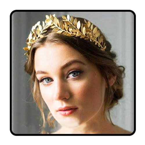 JEAIRTS Gold Leaf Crown Greek Goddess Accessories for Women (1-Gold)