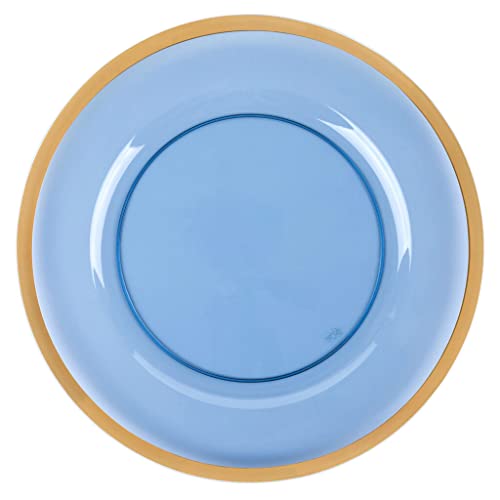 Platos bajoplatos redondos 33 cm oro azul pack 48 miniatura 1
