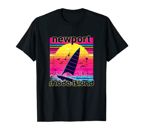 Newport RI Retro 80er Jahre Style Souvenir Beach T-Shirt