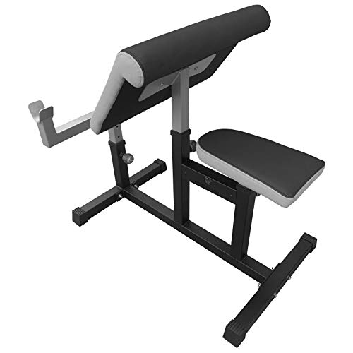 VERSATABLES StrengthTech Fitness USA Made Adjustable Arm Preacher Curl Weight Bench | Fitness Gym Quality | Power Coated Steel | - Black