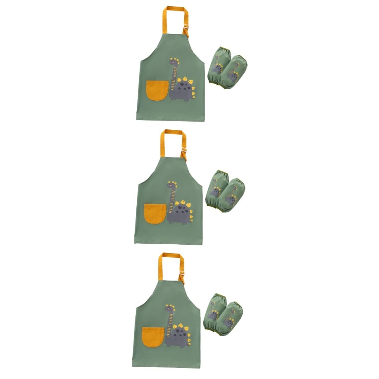 Abaodam tablier pour enfants jolie housse de manche bavoirs tablier bebe tablier repas bebe blouse verte pour enfant l'art des enfants verts dans l'ensemble chiffon