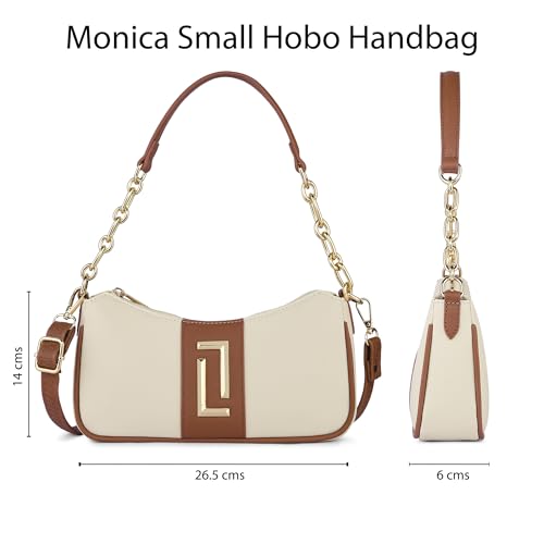 Image of Lavie Luxe Women's Monica Small Colourblock Hobo Handbag for Women | Hobo Handbag for Women For Work | Ladies purse | Stylish Shoulder Bag | Ladies Gift