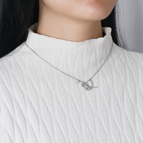 Singer Necklace Stainless Steel Love Pendant Heart Signature Jewelry2