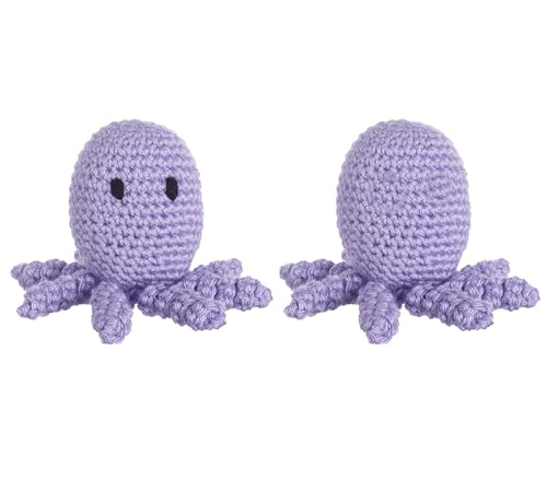 Image of LEISURE ARTS - Crochet Kit, Pudgies Olive The Octopus, 3 inch, Crochet Kit for Beginners, Complete Kit, Animal Kits, Animal DIY Amigurumi Kits