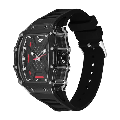 Image of SF Maiden Voyage Sport Watch Quartz Analog with Black Dial Black Silicon Strap Watch for Men - 77178PP08W