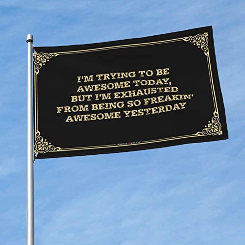 Decor For Man Cave I'M Trying To Be Awesome Today, But Exhausted From Being So Freakin' Yesterday �t���b�O �j�̎q�p ���[�� �o�[ �j���p ���A�p (30X4