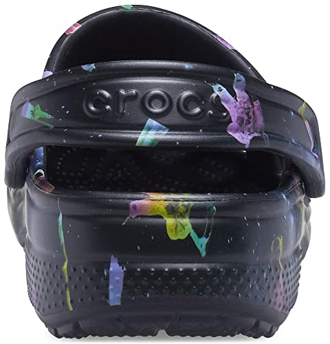 Image of Crocs Men's and Women's Classic Graphic Clog, Black, 10 Women /8 Men