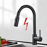 3 Funktion Handbrause: Der Niederdruck Spültisch Armaturen mit Dual-Spülbrause und Pausenfunktion, gleichmäßigen Wasserfluss und einfaches Umschalten, um das Geschirr mühelos von Schmutz zu befreien.Und die Düse frei bewegen können, um Ihnen zu helfen, schwer zu reinigende Stellen zu reinigen