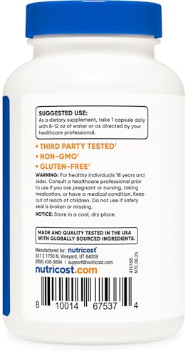 Nutricost Milk Thistle 1,000mg Equivalent, 240 Capsules - 250mg of 4:1 Extract - Vegan, Non-GMO and Gluten Free - Image 4