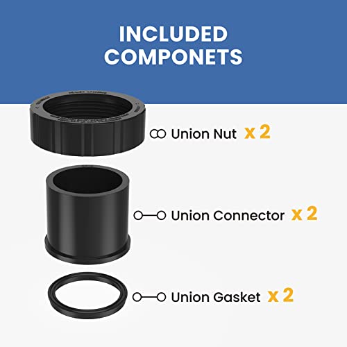 Pokin SPX3200UNKIT Union Connector Replacement Kit for Select Hayward Tristar SP3200VSP Series & Northstar SPX4000 & SP4000X Pumps Series,Fit for Hayward EcoStar Pumps and SwimClear Cartridge Filters by Pokin - Used condition - Image 6