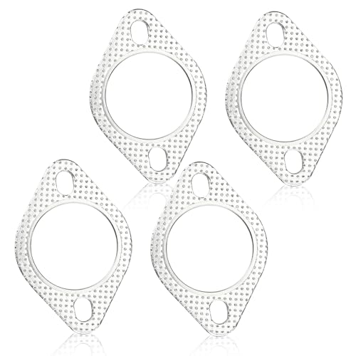 4 PCS Exhaust Gasket, 3 Inch Exhaust Manifold Car Exhausts Flange Gasket Exhausted Gaskets Sheet Gaskets Catalyst Converter for Connecting Car Pipe