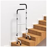 Stair Climbing Assist Cane for Both Walk Up and Down Stairs-Elderly Stair Lift Assist Devices with Adjustable Height fits Most Standard Steps,Perfect Step Helper for Those with Sore Hips and Knees