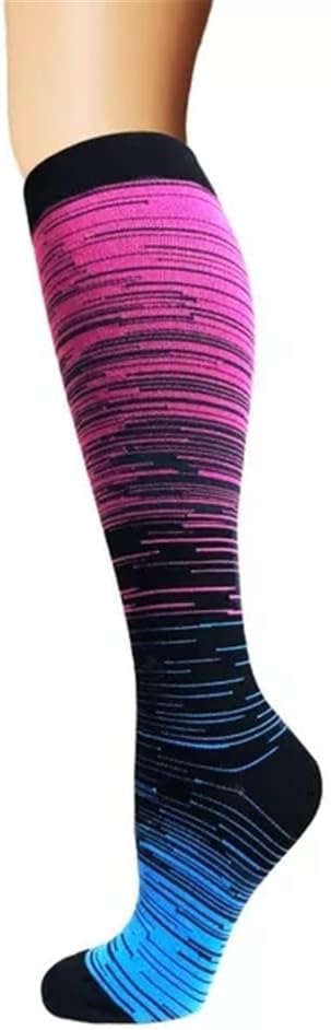 Compression Stockings Golfs Football Socks Long Tube Outdoor Sports Bright Color Hiking Running Fitness