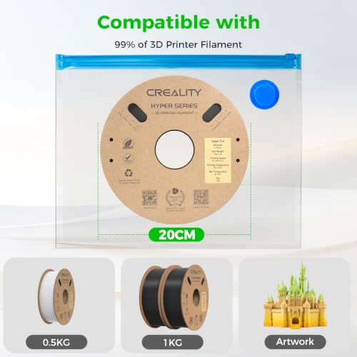 Image of Creality Filament Vacuum Storage Kit, 10 Storage Bags with Hand Pump, 15.75x15.75 inch, Premium Cleaning Drying Sealed, 3D Filament Dryer for 1kg 3D Printer Filament