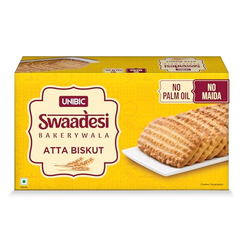 Image of Unibic Swaadesi Atta Bakery Biscuits - No Maida, No Palm Oil I Biskut Bakery Biscuits I 200 gm