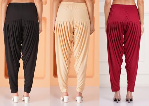 Image of Buy That Trendz Patiala Salwar for Women Relaxed Fit Viscose Patiyala Salwar Harem Bottom Pants
