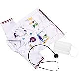 GALPADA Arztkostüm Kinder Arztkittel Weiß aus Atmungsaktivem Material mit Stethoskop zum Rollenspiel Kindergarten Berufsinformation