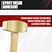 C&T 2 Pound Solid Brass Non-Sparking Hammer with Hickory Wood Handle, Non Marring, 2lb