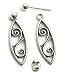 Tiny small 1 inch front back ear jackets sterling silver 4mm ball stud earrings