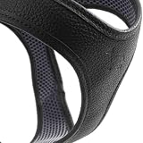 HUNTER Hundegeschirr Hilo, Farbe: schwarz, für kleine und kopfscheue Hunde, weiches Leder, gepolstert mit atmungsaktivem Mesh-Material, pflegeleicht und strapazierfähig, Made in Germany, Größe: XS