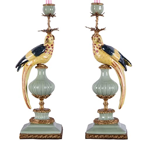 Bougeoir céramique perroquet FLXHSA pour illuminer et embellir un salon moderne