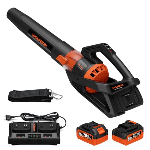 WOLFBOX WOLFBOX MT500 Cordless Leaf Blower with 2 Batteries, 40V 500 CFM 130 MPH