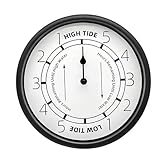 YOTOSIRE Tide Clock 10 inch - Silent Quartz Movement, Accurate High/Low Tide Prediction, Wall/Deck Mountable, for Sailors, Surfers & Ocean Lovers