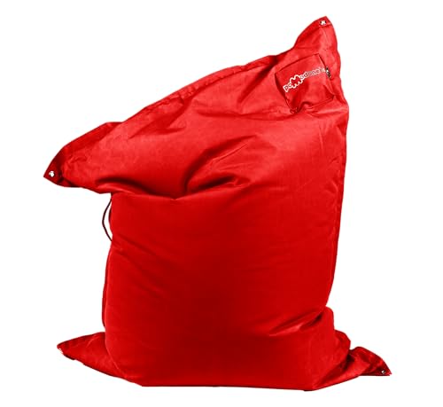 pomodone Pouf Poltrona Sacco Grande Per Home Living Puffo per Sedersi Ergonomico, Pouf a Sacco Morbido in Tessuto Impermeabile, Antimacchia Comoda Poltrona a Sacco, Made in Italy pouf rosso