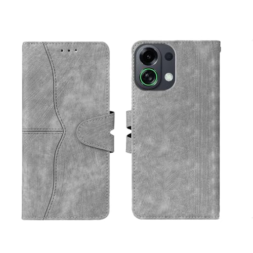 Image of amazon basics Oppo K13 Turbo 5G Flip Cover | Card Pockets Wallet & Stand | Flip Cover for Oppo K13 Turbo 5G (Gray)