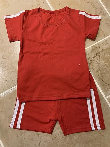 CRAZY GOTEND Conjunto de 2 peças de roupas esportivas infantis para meninos e meninas, roupas esport