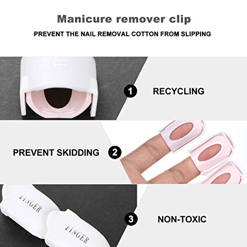 PIXNOR 10 Pcs Grampos Removedor de Esmalte Unha Polonês Gel Removedor Ferramentas Unha Removedor de