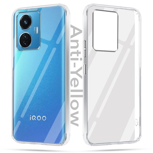 Image of Jkobi Lifetime Anti-Yellow Clear Back Cover Case for Vivo IQOO Z6 44W (Sleek Hard Crystal | Shockproof and Camera Protection)