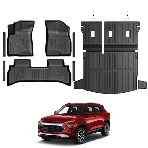 GALVAGNITE Floor Mats for Chevy Trailblazer FWD 2021-2026, All Weather Floor Mats Trunk Cargo Liner with Backrest Protectors and Door Sill Guards Accessories, Full Coverage Set