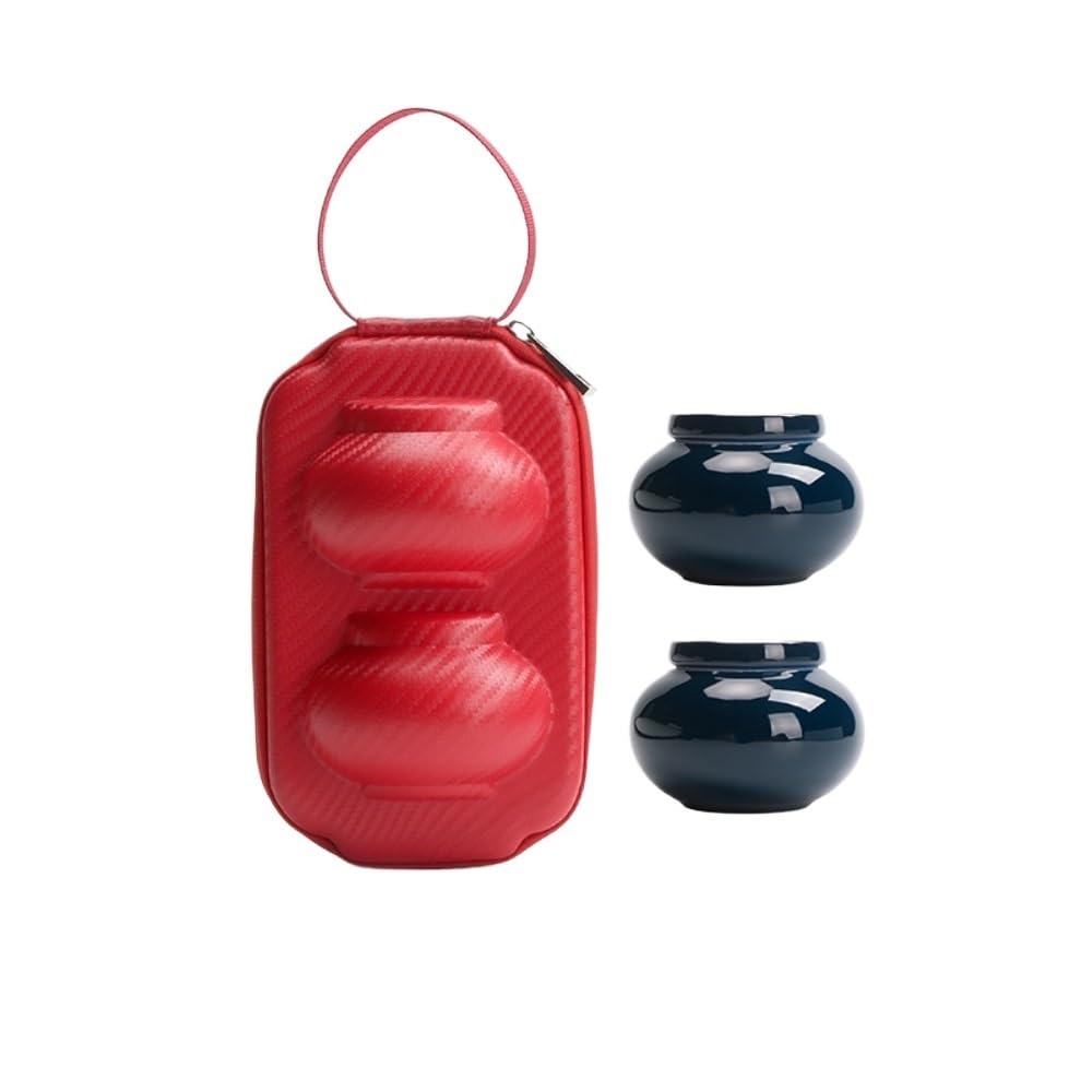 XYIANG Coffee Canister Loose Tea Storage Jar Ceramic Household Nuts Coffee Grain Sealed Container Jar Tea Storage Jar Portable Travel Set Tea Jar