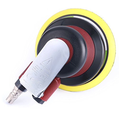 Air Pneumatic Sander 5 Inch Random Orbital Polisher Dual Action Power Disc Brown #TOP4