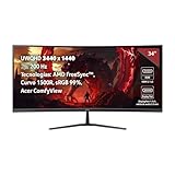 Monitor gamer Acer Nitro de 24” FHD refresh de 165 Hz baja a un gran precio Acer Monitor Gamer Curvo 1500R ED0 34' UWQHD 3440 x 1440 200Hz Panel VA | Frecuencia de actualización 200Hz | Tiempo de...