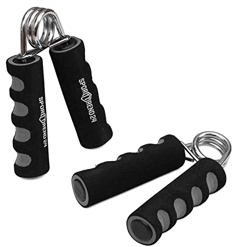 Sporttrend 24® 2er Set Fingerhantel Schaumstoffgriff | Handmuskeltrainer, Unterarmtrainer, Steigerung der Griffkraft