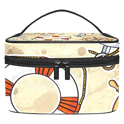 Anchor Rudder Lifebuoy Compass Makeup Bag Toiletry Bag Portable Cosmetic Pouch Travel Organizer for Women