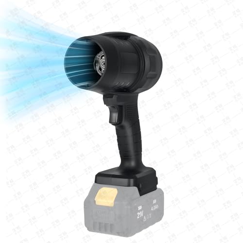 Image of Purcoco Cordless Leaf Blower Handheld Jet Dry Mini Blower Turbo Fan Electric air Duster for car mini Turbo Jet Fan Cleaning Garden by 2 Batteries