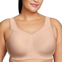 Glamorise Women's Plus Size High Impact Underwire Sport Bra, Café, 40DD