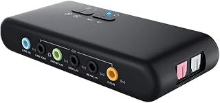 USB 7.1 Channel Surround Sound Adapter with Volume Control and Optical Audio Input