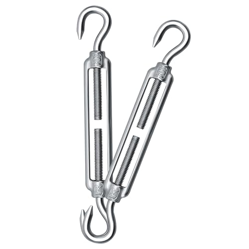 Tendeur câble métallique M12 crochet inox 304 pour fixation de haubanage