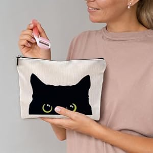 Blackcatmakeupbagkittycosmeticbagsforwomencatloversgiftscatmomgiftssmallmakeupbagforpurse Urban Country Home Decor Black cat makeup bag kitty cosmetic bags for women cat lovers gifts cat mom gifts small makeup bag for purse urban country home decor