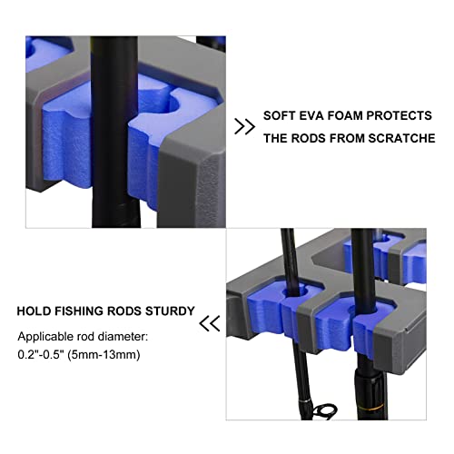 Suporte para vara de pescar para 10 varas de pesca montada na parede suporte para varal de pesca