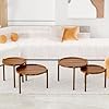 Round Nesting Coffee Tables Set of 2,Round End Table,Small Nesting Tables,Side Table,for for Living Room Bedroom Balcony